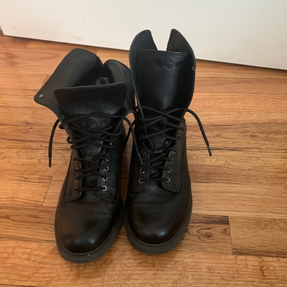 Lucky Black Combat Boots
